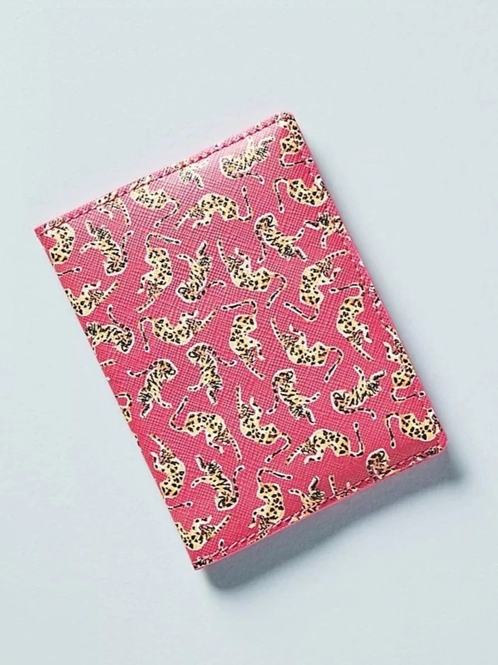 Anthropologie Colloquial Passport Holder Pink Animal Print Passport Holder New 1